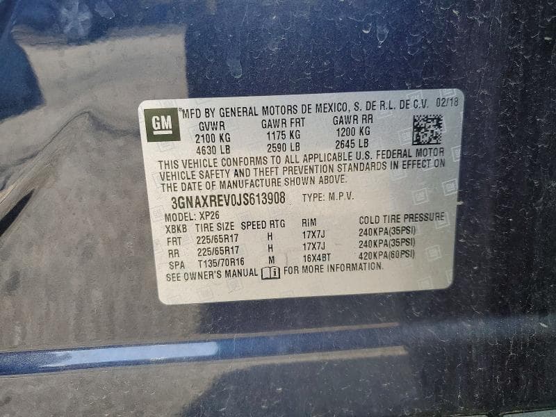 2018 CHEVROLET EQUINOX LS LS 13