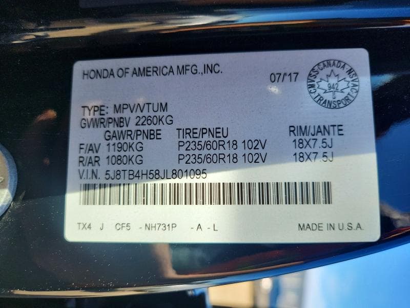2018 ACURA RDX TECHNOLOGY 13
