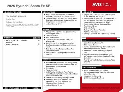 2025 HYUNDAI SANTA FE SEL 13