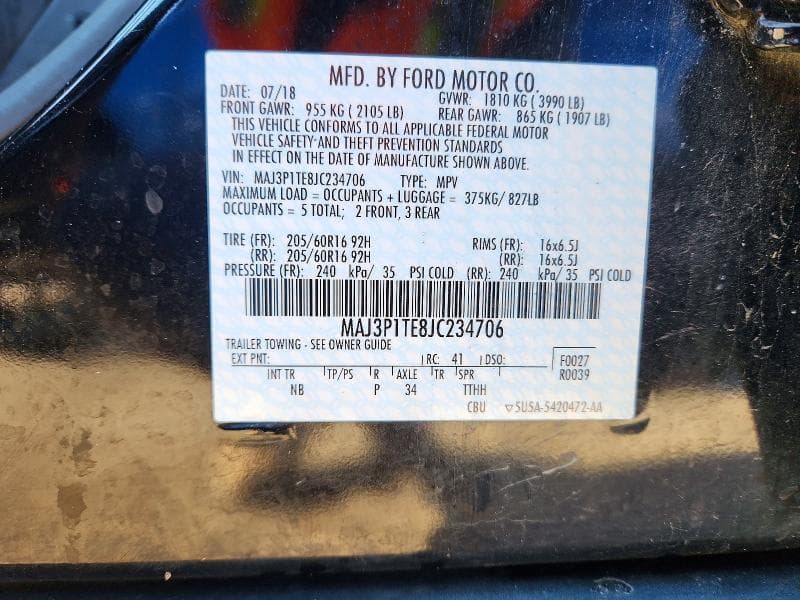 2018 FORD ECOSPORT SE 13