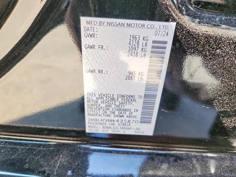 2024 NISSAN ALTIMA SR 13