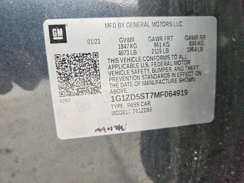2021 CHEVROLET MALIBU LT 13