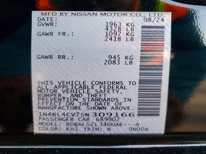 2025 NISSAN ALTIMA SR SR 12