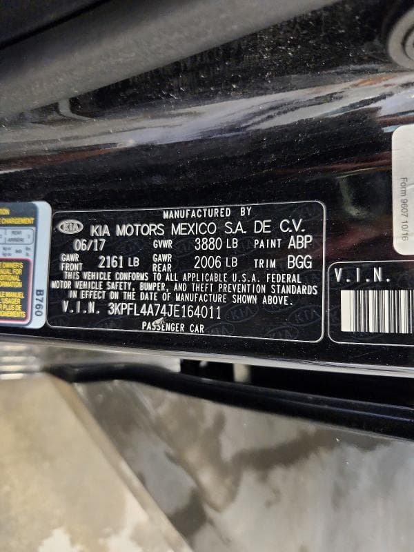 2018 KIA FORTE LX LX 12