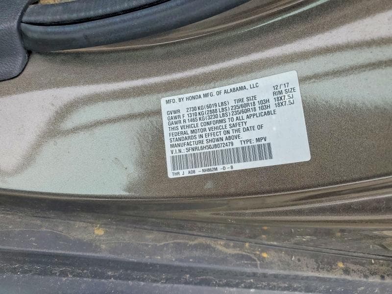 2018 HONDA ODYSSEY EX 14
