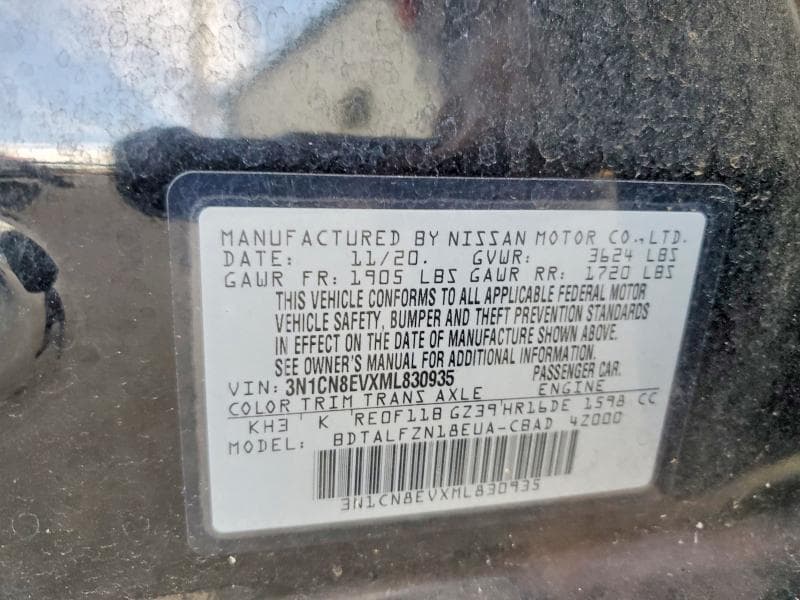 2021 NISSAN VERSA SV SV 12