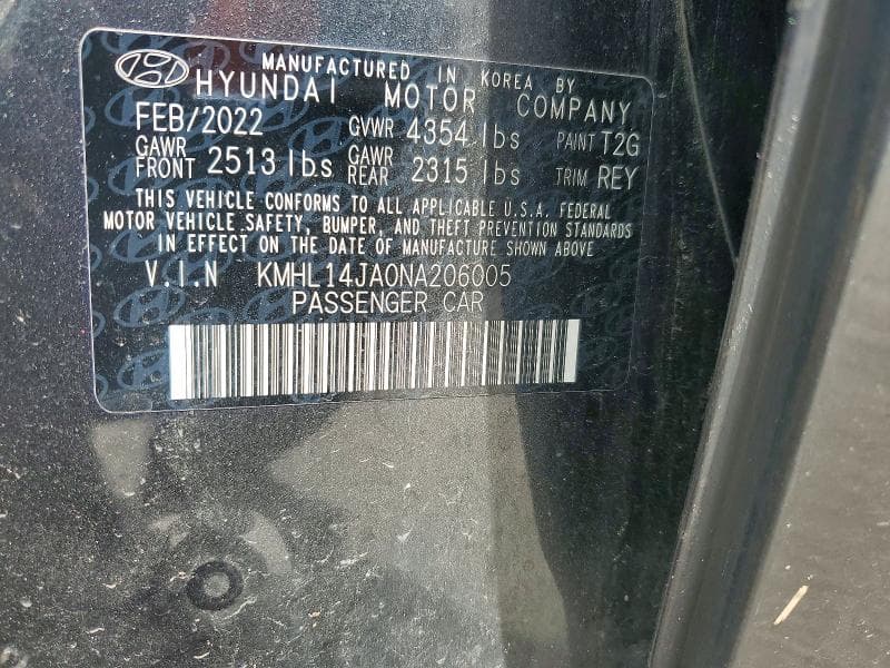 2022 HYUNDAI SONATA SEL 12