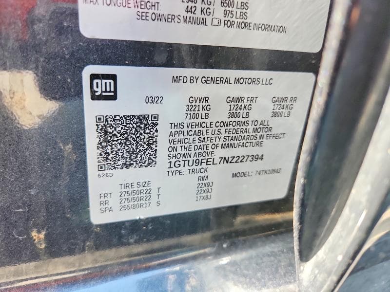 2022 GMC SIERRA LIMITED K1500 DENALI 12