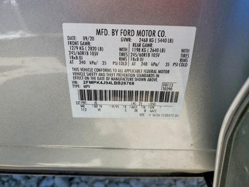 2020 FORD EDGE SEL 14