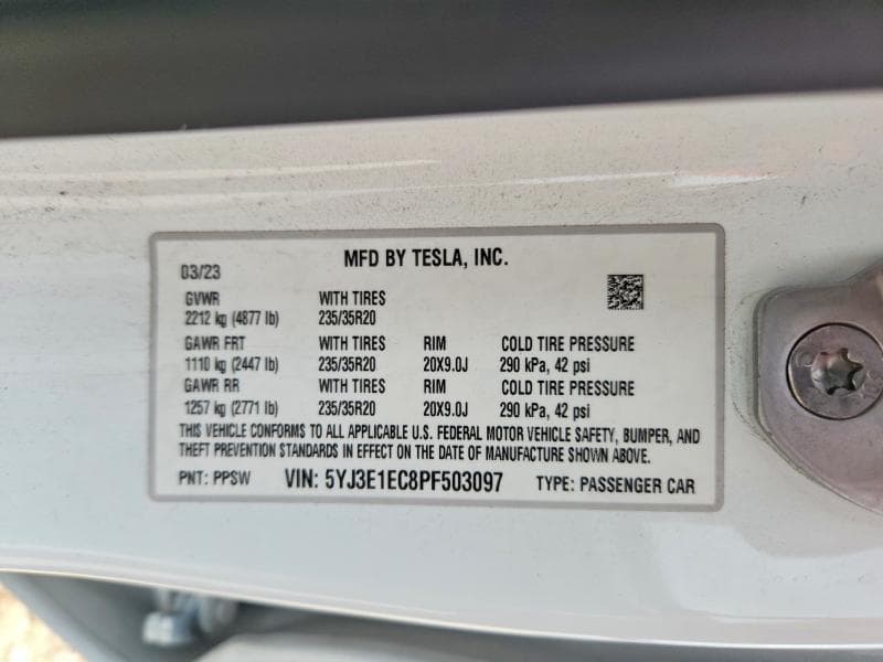 2023 TESLA MODEL 3 12