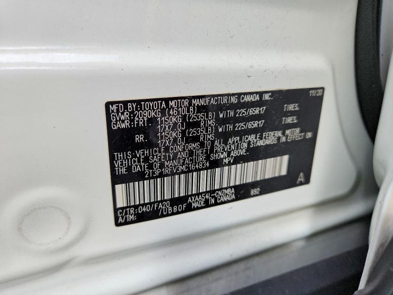 2021 TOYOTA RAV4 XLE 13