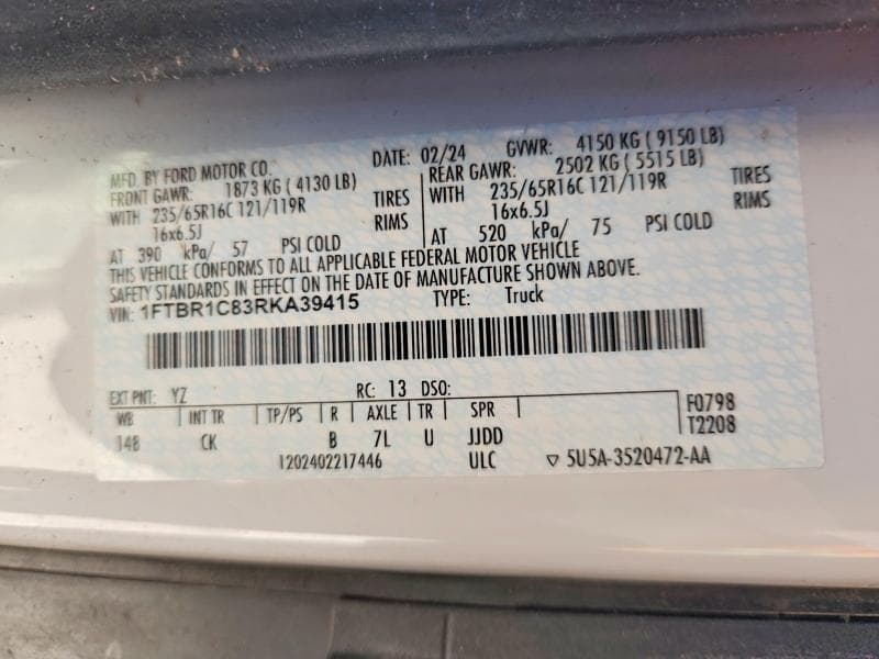 2024 FORD TRANSIT T-250 13