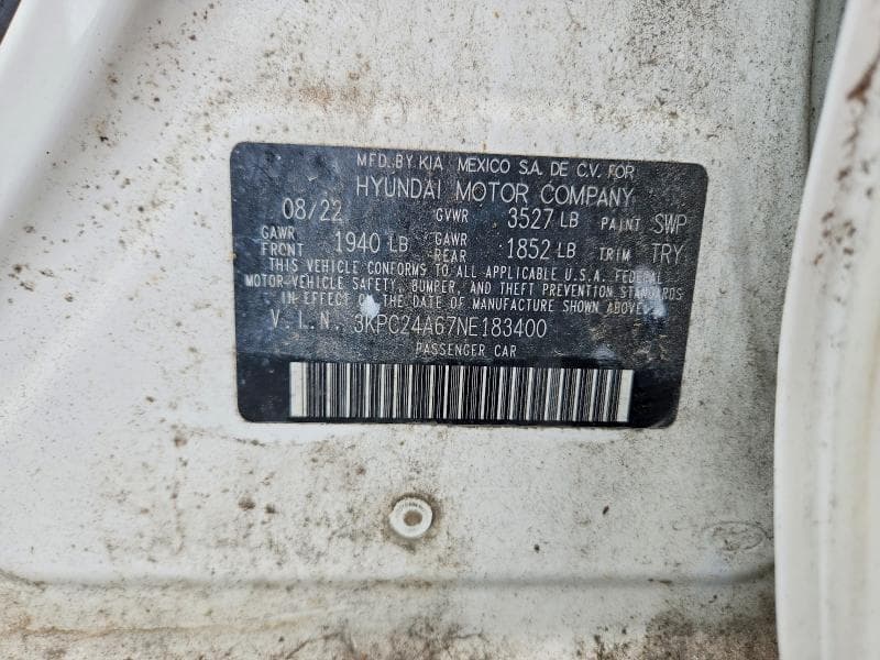 2022 HYUNDAI ACCENT SE 12