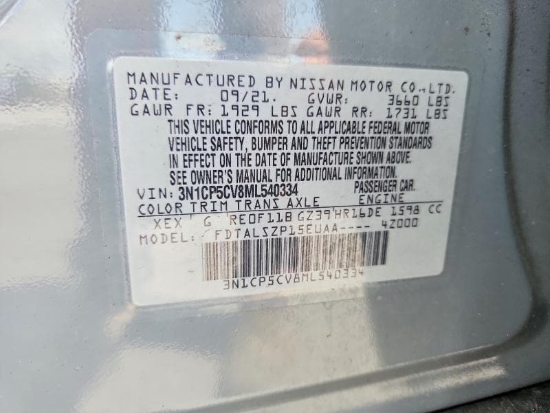 2021 NISSAN KICKS SV 14