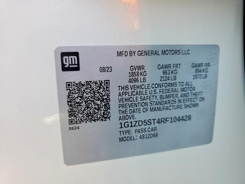 2024 CHEVROLET MALIBU LT LT 12