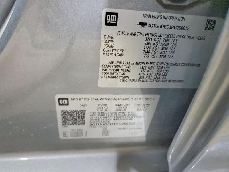 2023 GMC SIERRA K1500 SLT K1500 SLT 12