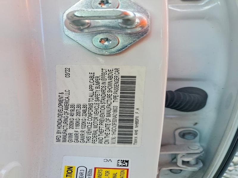 2022 HONDA ACCORD HYBRID EXL 12