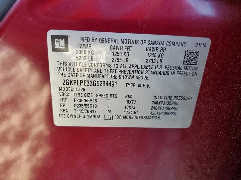 2016 GMC TERRAIN SLT 14