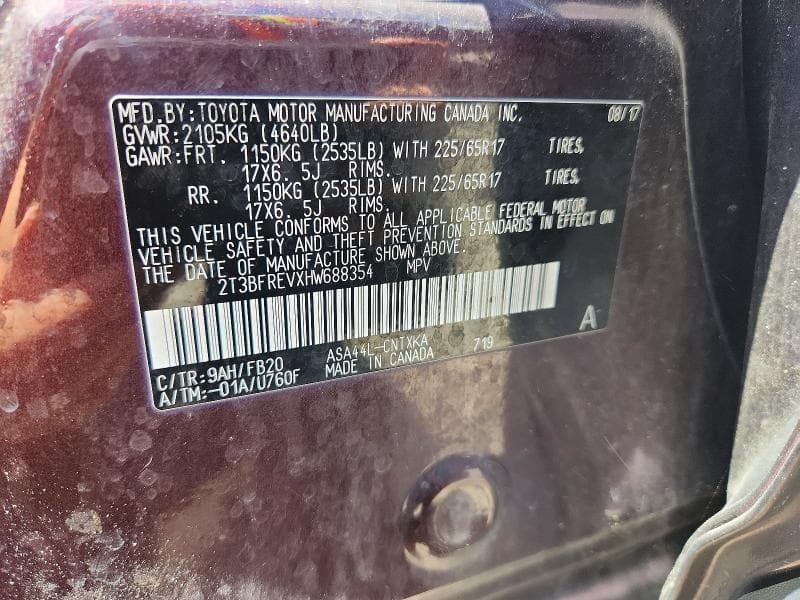 2017 TOYOTA RAV4 LE LE 13