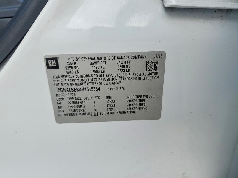 2017 CHEVROLET EQUINOX LS 13