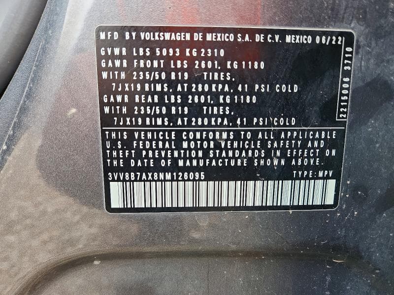 2022 VOLKSWAGEN TIGUAN SE R-LINE BLACK 13