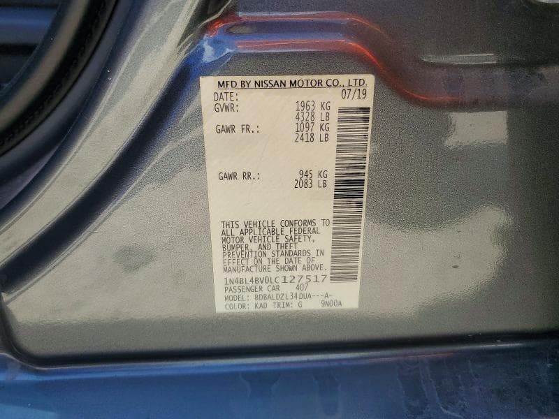 2020 NISSAN ALTIMA S 12