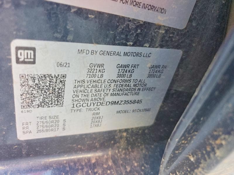 2021 CHEVROLET SILVERADO K1500 LT K1500 LT 12