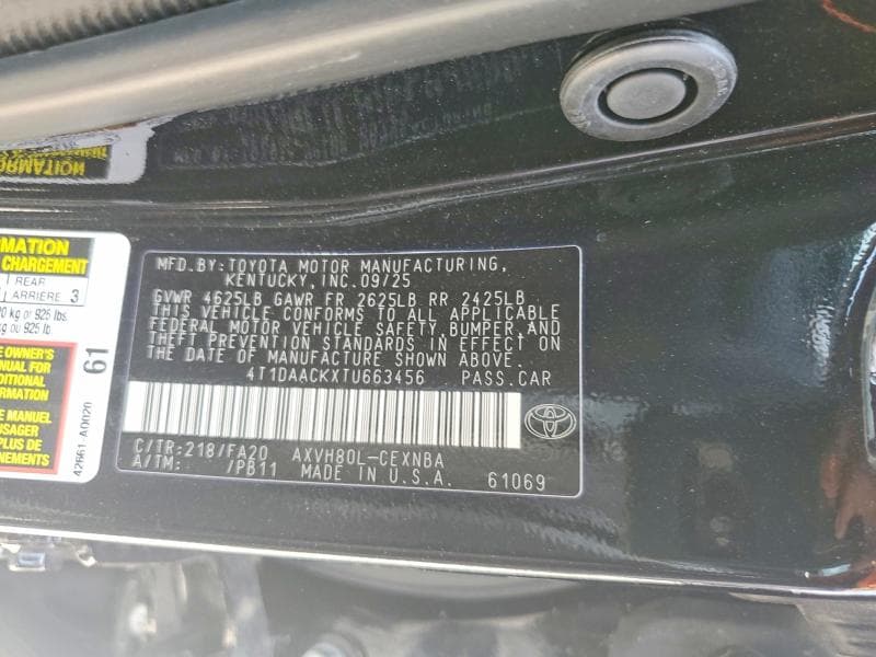 2026 TOYOTA CAMRY LE LE 13