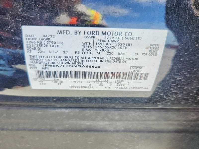 2022 FORD EXPLORER KING RANCH 14