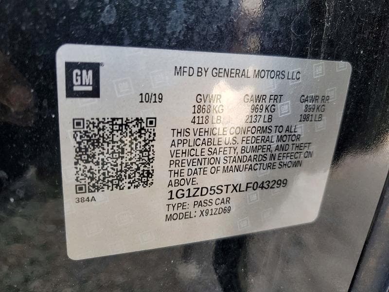 2020 CHEVROLET MALIBU 12