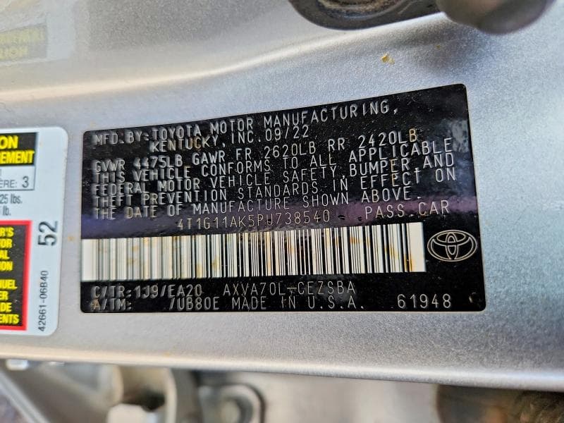 2023 TOYOTA CAMRY SE 13