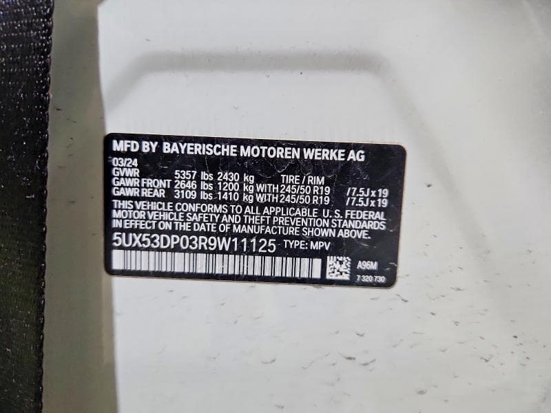 2024 BMW X3 XDRIVE30I XDRIVE30I 14