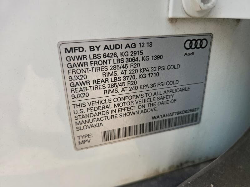 2019 AUDI Q7 PREMIUM 12
