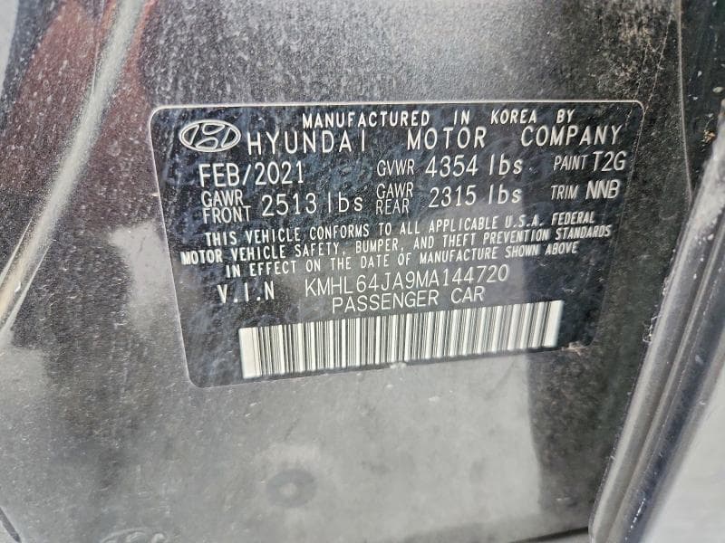 2021 HYUNDAI SONATA SEL SEL 12