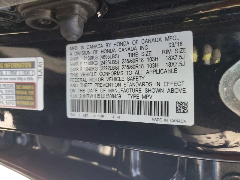 2018 HONDA CR-V EX 13