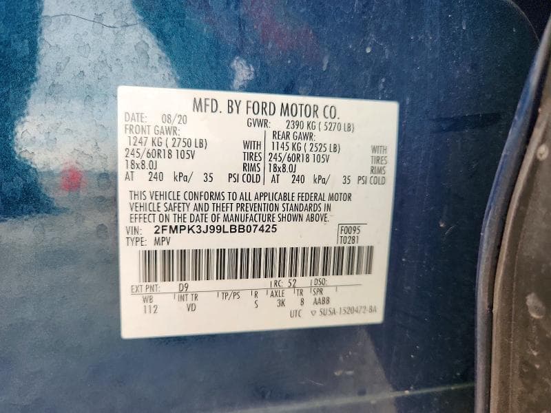 2020 FORD EDGE SEL 13