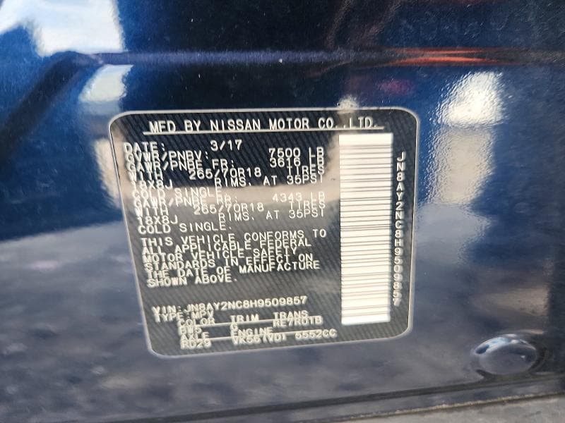 2017 NISSAN ARMADA SV 13