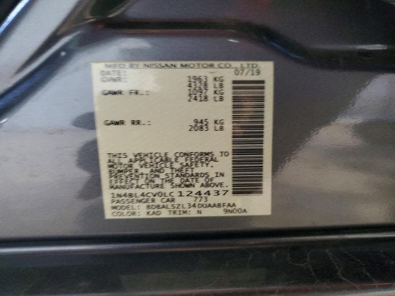 2020 NISSAN ALTIMA SR 12