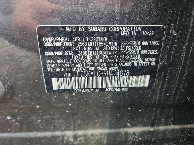 2024 SUBARU FORESTER LIMITED LIMITED 13