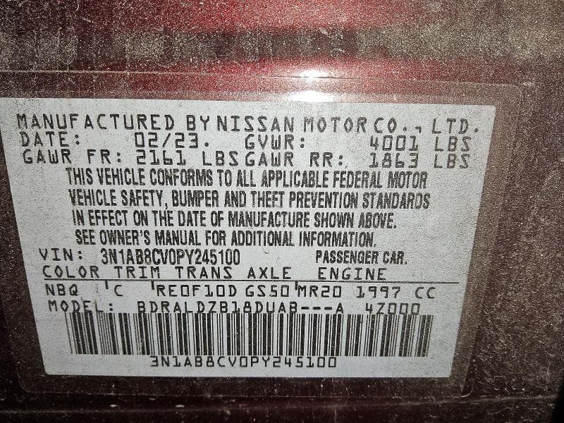 2023 NISSAN SENTRA SV SV 14
