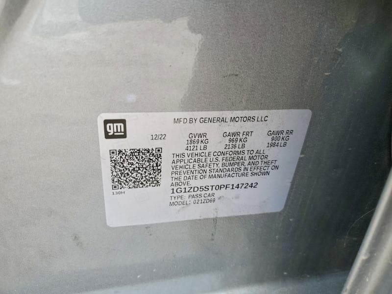 2023 CHEVROLET MALIBU LT LT 12