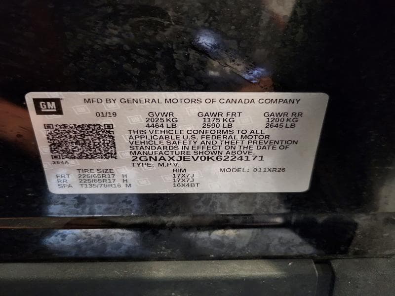 2019 CHEVROLET EQUINOX LT LT 14
