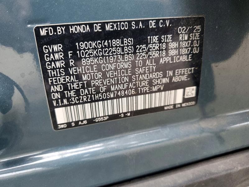2025 HONDA HR-V SPORT 14