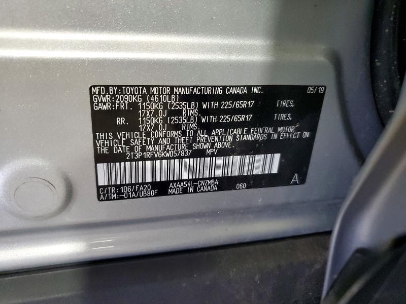 2019 TOYOTA RAV4 XLE XLE 13