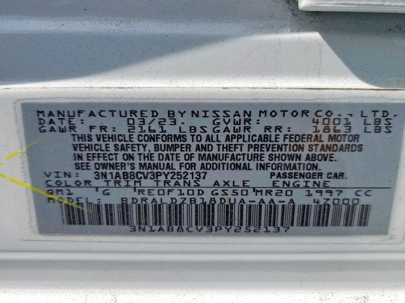 2023 NISSAN SENTRA SV 13