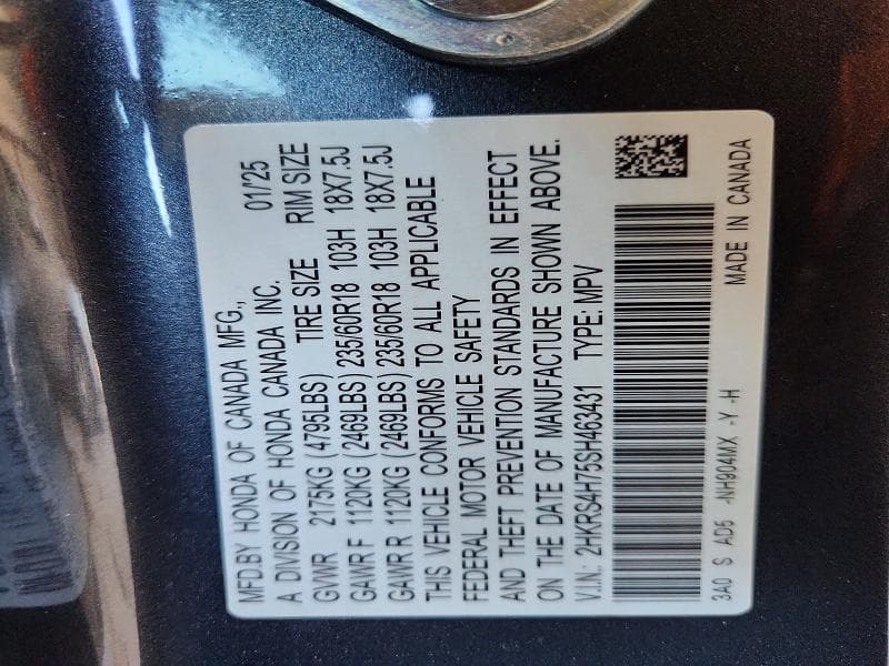 2025 HONDA CR-V EXL EXL 12
