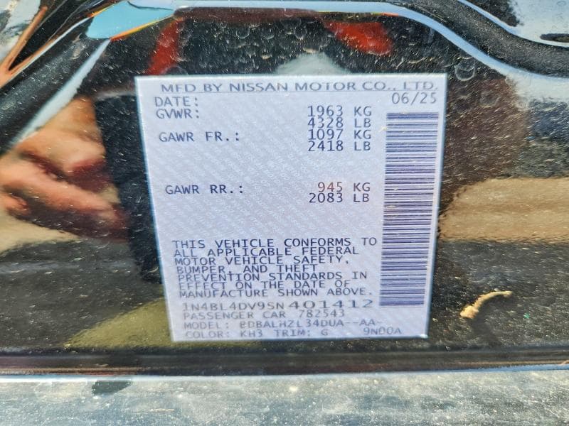 2025 NISSAN ALTIMA SV 12
