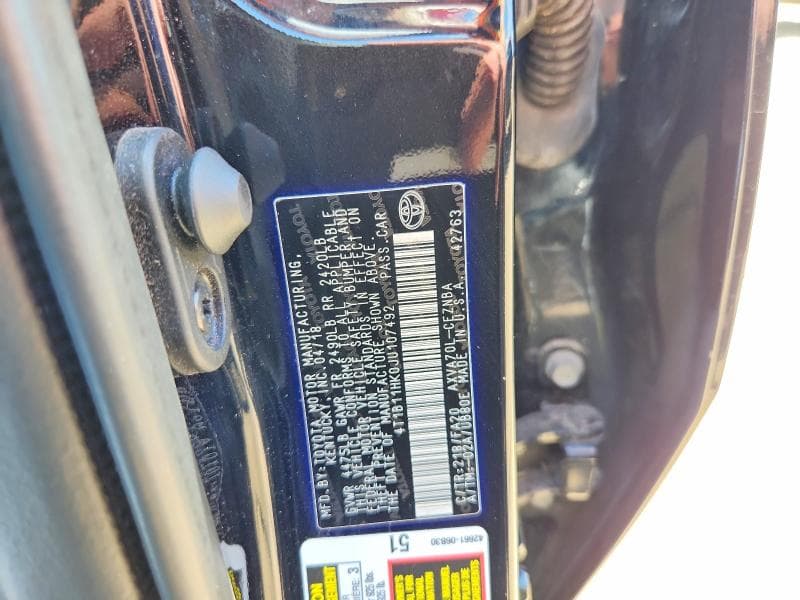 2018 TOYOTA CAMRY LE 12