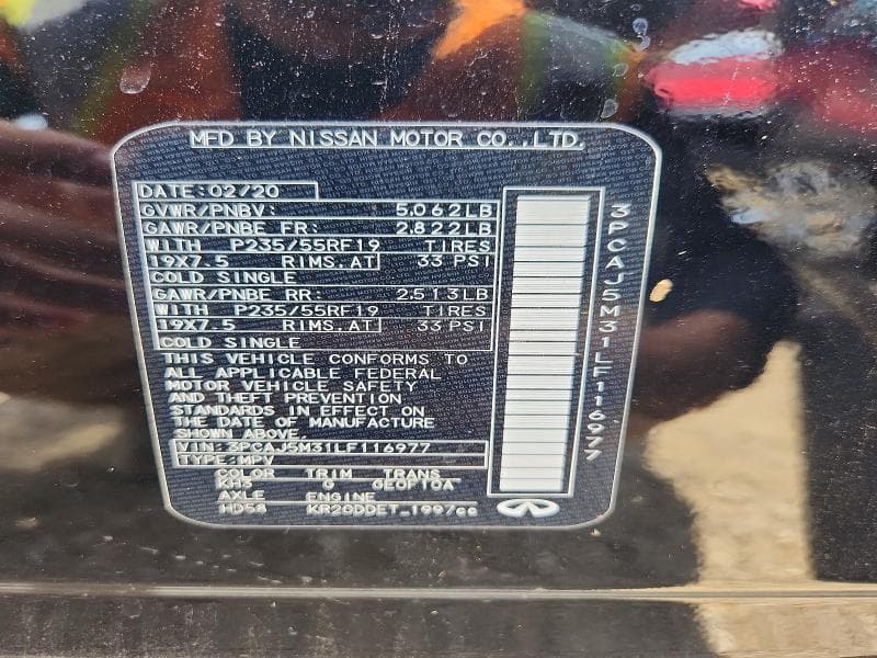 2020 INFINITI QX50 PURE PURE 12
