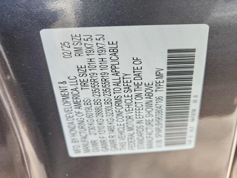 2025 HONDA ODYSSEY ELITE ELITE 13